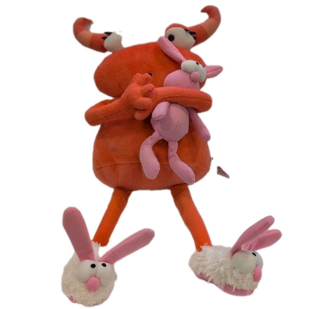 Fao Schwarz Plush Pink Pip 'Not So Scary Monsters' 19' - Picture 2 of 7